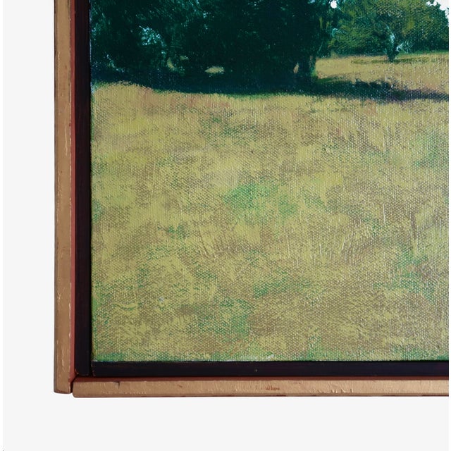 Late 20th Century Original Impressionist Oil Painting by William Rabon of Oklahoma Pastoral Landscape Scene Framed Mid-Century For Sale - Image 12 of 15