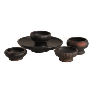 Antique Greek Earthenware Bowls, Set of 5 For Sale
