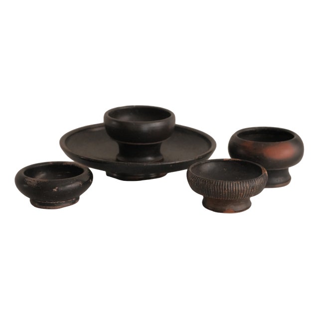 Antique Greek Earthenware Bowls, Set of 5 For Sale
