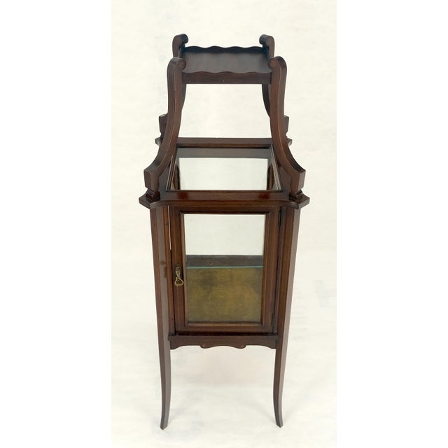 Victorian c1900s 360 Degree Center Vitrine Display Cabinet Showcase Clean! For Sale - Image 10 of 18