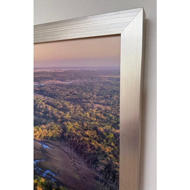 Aerial View of Salt Marsh, Framed Photograph, Artist Tom Schifanella For Sale - Image 4 of 8
