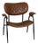 Vintage Leather Chair by Gastone Rinaldi for Rima, 1950s For Sale
