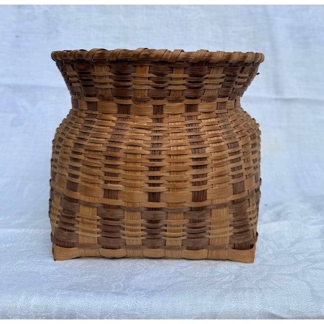 Agnes Welch (b.1925 - 1997) was a notable Cherokee basket weaver who worked in white oak...