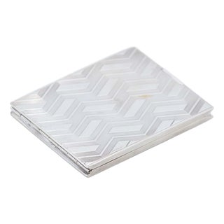 Cigarette Case in Silver Relief with Mosaics For Sale