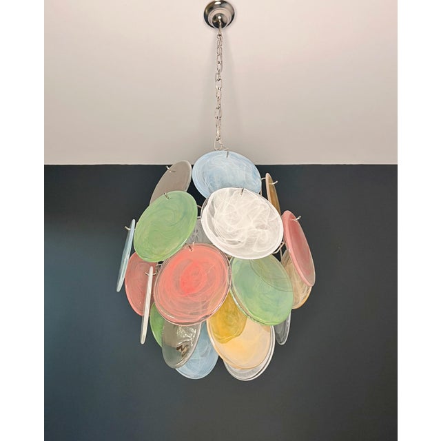 Vintage Italian Murano Glass Chandelier, 1990s For Sale - Image 9 of 17