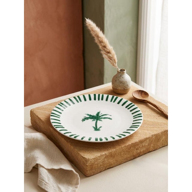 Fern & Co. For Anthropologie Palm Tree Porcelain Side Plate For Sale - Image 10 of 12