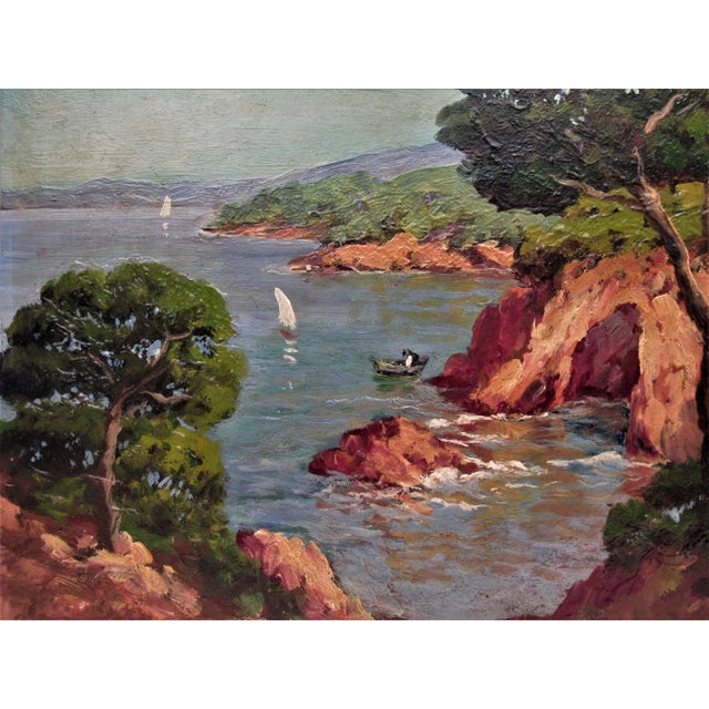 Lucien Mainssieux, Landscapes with sea. Two paintings on hardboard, one is signed., Circa 1935 For Sale - Image 9 of 11