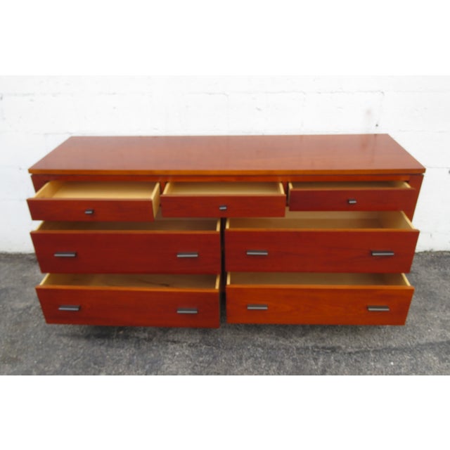 Brown Stanley Modern Low Long Dresser Bathroom Vanity 5916 For Sale - Image 8 of 12