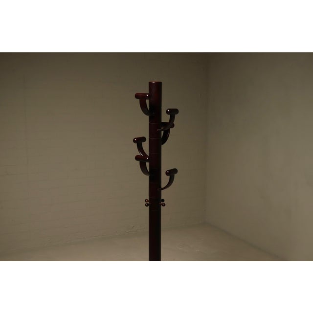 Stained Ash and Travertine Coat Stand in the style of Ettore Sottsass, 1980s For Sale - Image 6 of 10