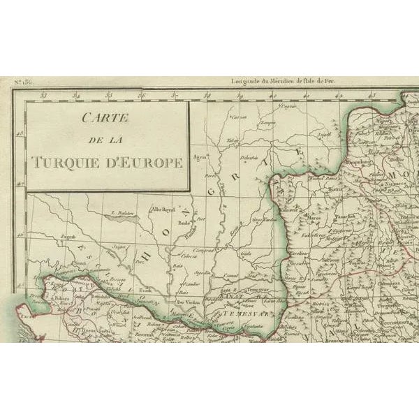 Antique Map of European Turkey by Pierre Antoine Tardieu For Sale - Image 5 of 7