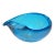 Vintage Murano Sapphire Blue Gold Flecks Control Bubbles Italian Art Glass Tear Water Drop Dish Bowl For Sale
