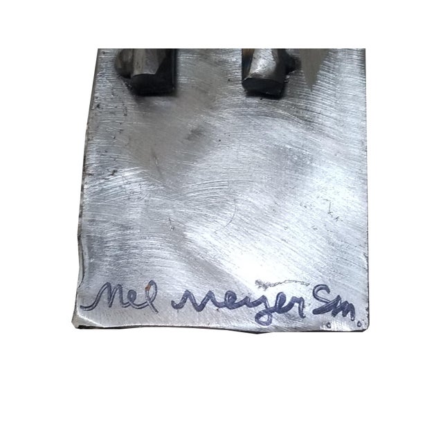 Metal Vintage Brother Mel Meyer Steel Crucifix Steel Art Sculpture For Sale - Image 7 of 8