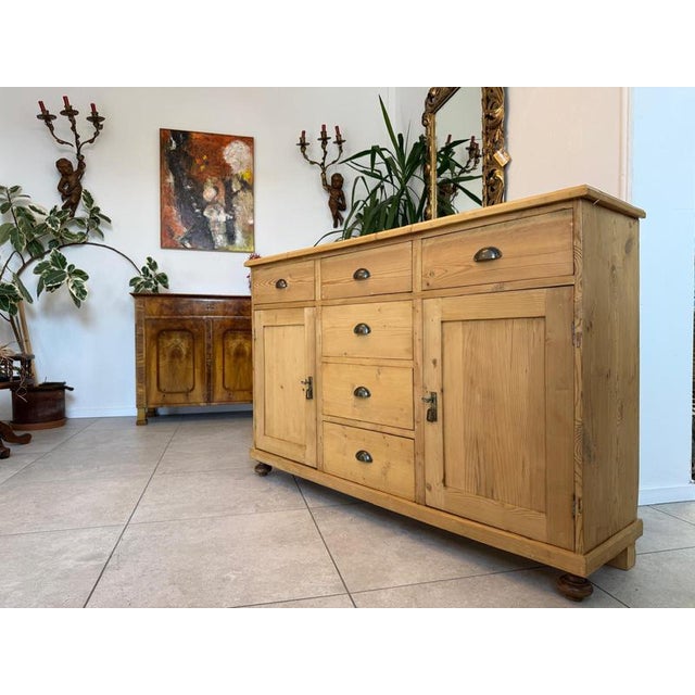 Art Nouveau 6-Piece Shop Chest in Spruce, 1890s For Sale - Image 11 of 12