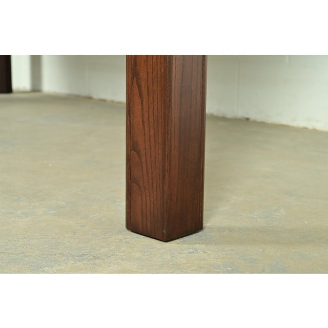 Henredon Mid-Century Hollywood Regency Chinoiserie Oak Extension Dining Table, Newly Refinished For Sale - Image 13 of 16