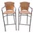 Late 20th Century Wicker Iron Bar Counter Stools Pair For Sale