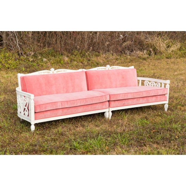 Vintage Pink Velvet Sofa Chairish