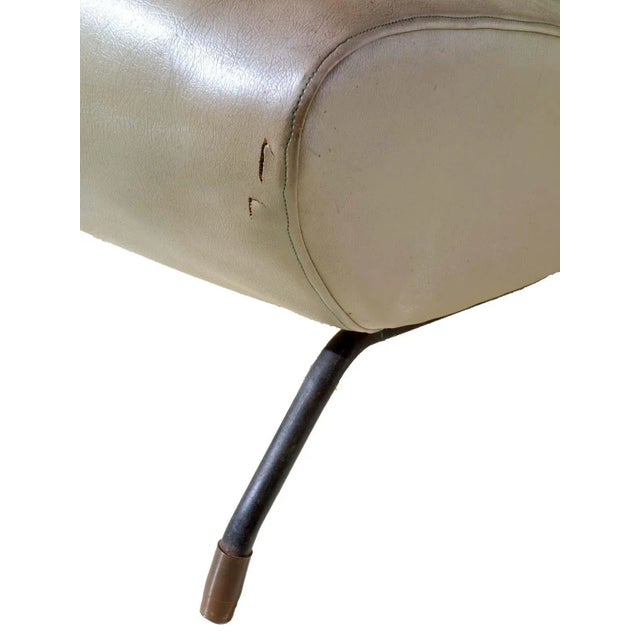 Textile Mid-Century Modern Italian Armchair, 1954 For Sale - Image 7 of 8