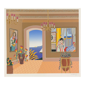 1988 Thomas McKnight Antibes Serigraph From La Cote D’Azur Suite
