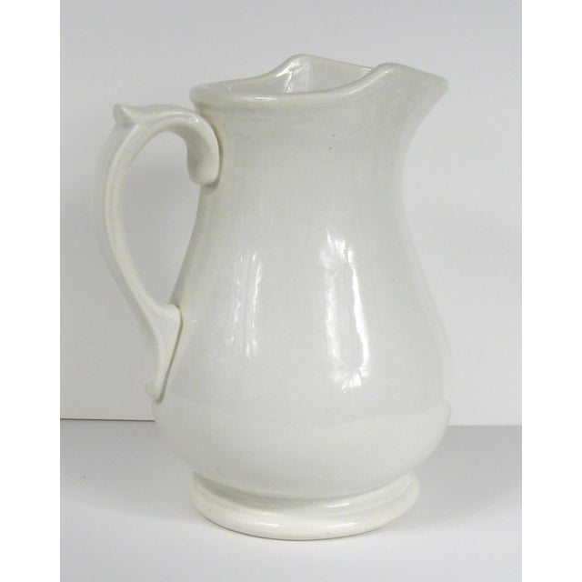 Vintage White Ceramic Pitcher Chairish
