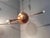 Blue Chandelier in Copper Brass and Colored Glass 4 Copper Cones For Sale - Image 8 of 18