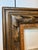 Brown Vintage Carved Wood Picture Frame With Linen Liner For Sale - Image 8 of 18