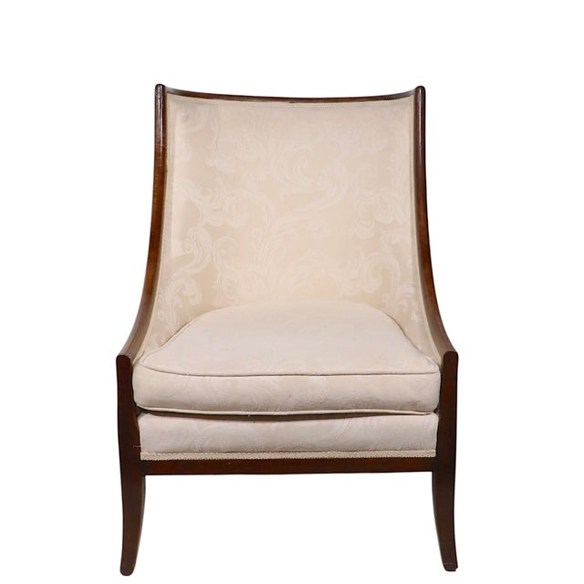 Mid 20th Century Pr. High Style High Back Gondola Scoop Chairs For Sale - Image 10 of 14