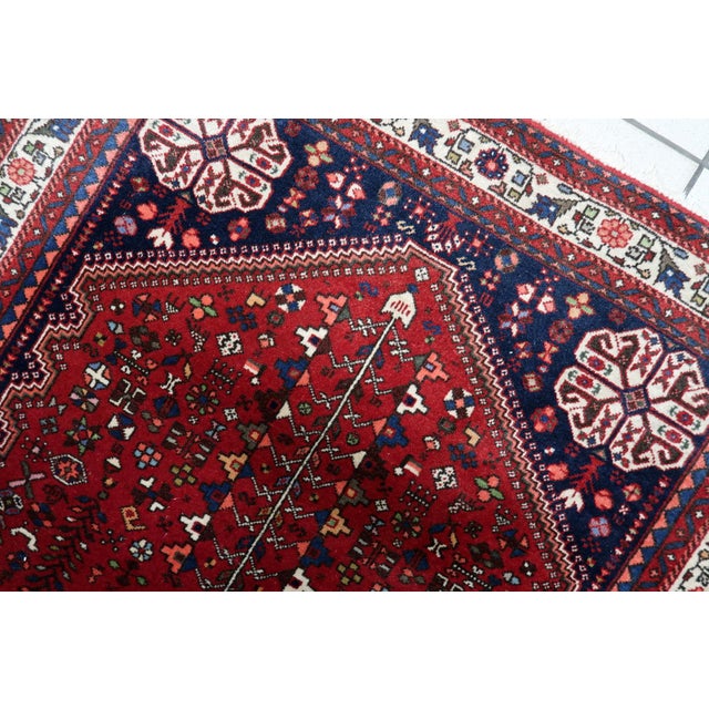 1920s, Antique Persian Qashqai Rug 4' X 5' For Sale - Image 15 of 15