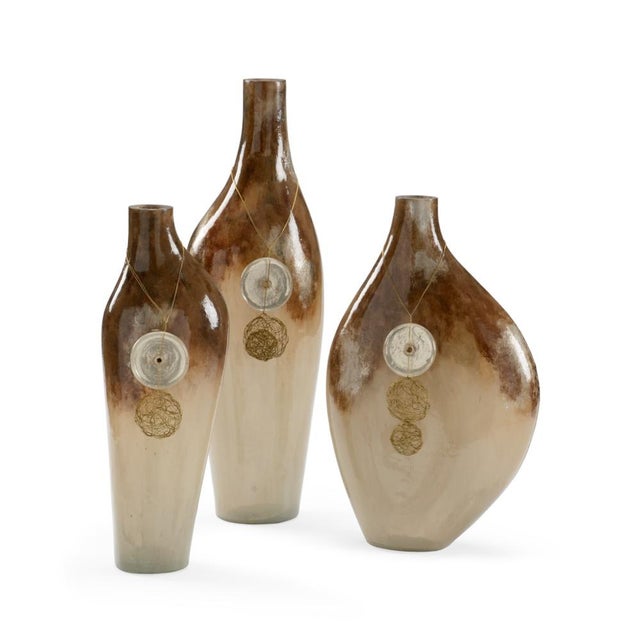 Contemporary Wildwood Neka Glass Vases, Set of 3 For Sale - Image 3 of 3
