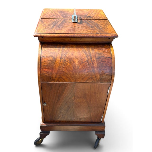 Art Deco Walnut Asprey "Elevette" Patent Mechanical Drinks Cabinet, Circa 1930s. For Sale - Image 9 of 12