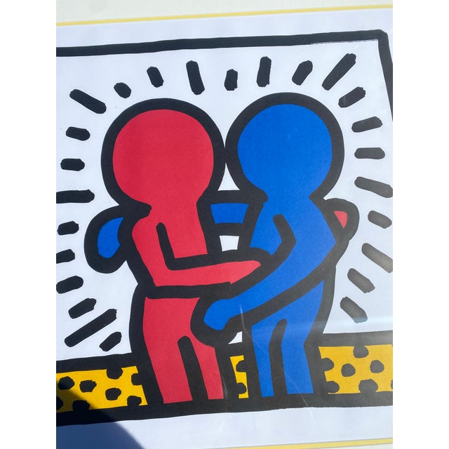 1990s 1990s Large Keith Haring Estate Authorized Offset Lithograph "Best Buddies" For Sale - Image 5 of 15