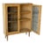 Oak Leaded Glass 2-Door Bookcase Vintage Mid-Century Modern 1970s For Sale