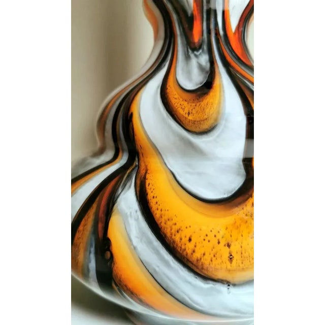 Blue Opaline Multicolor Vase Vetreria Barbieri Empoli, Florence, Italy, 1970s For Sale - Image 8 of 13