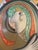 Large Mid Century Modern Studio Abstract Acrylic Mixed-Media Painting Picasso Inspired Original Decorative Artwork Handcrafted Girl Before a Mirror For Sale - Image 10 of 14