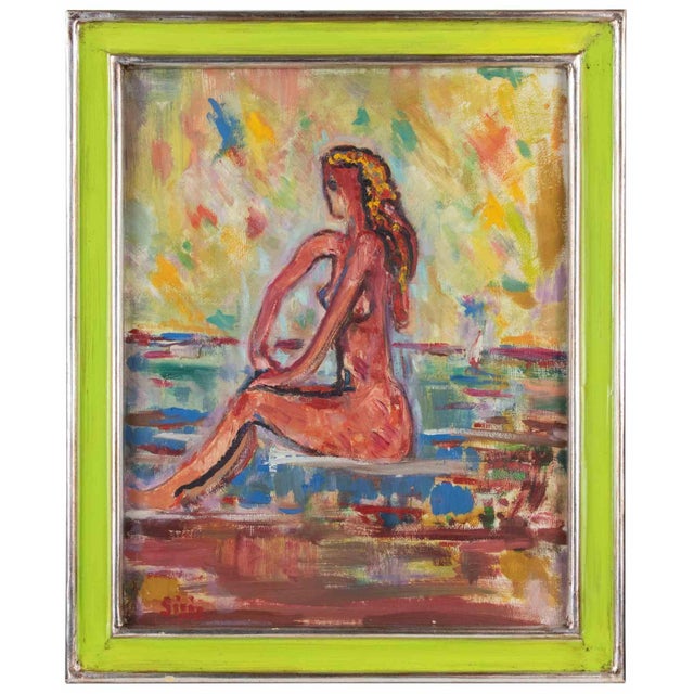 1960s Sirio Pellegrini, Nude, 1960s, Oil and Tempera on Paper For Sale - Image 5 of 5