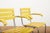 Wood Model 1024 Garden Chairs with Galvanized Steel Tube Frames and Yellow Wooden Slats, 1934, Set of 2 For Sale - Image 7 of 13