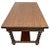 Antique Barley-Twist Tiger Oak Library Desk Writing Table Jacobean Revival Shelf For Sale In Palm Springs - Image 6 of 13