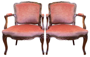 Set of Louis Xv Style Cabriolet Armchairs