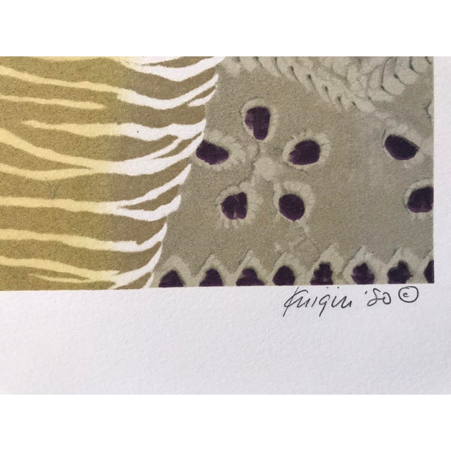 Printmaking Materials Original Vintage Lithograph by Michael Knigin, "Casual Encounter", #10/300, Signed, 1980 For Sale - Image 7 of 9