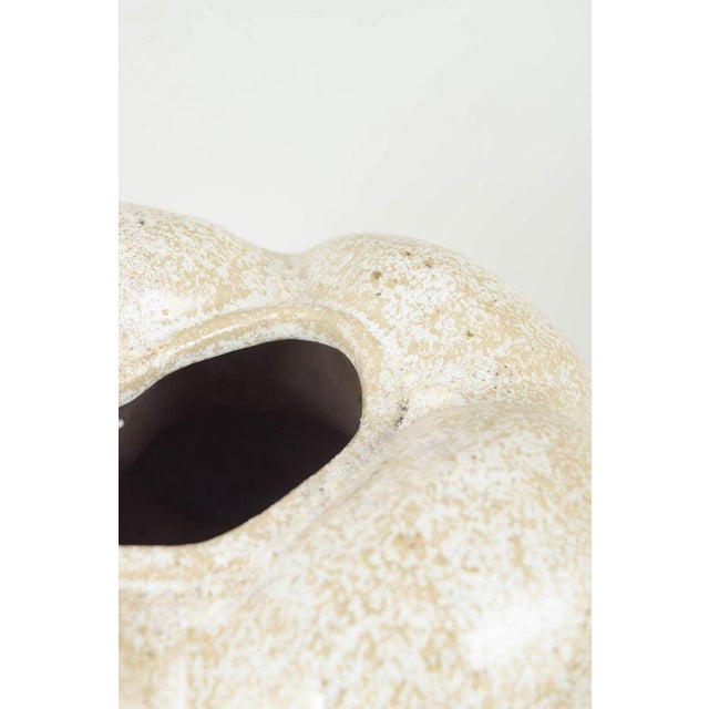 Danish Ceramic Organic-Shaped Vessel with Snowflake Glaze from Christina Muff, 2025 For Sale - Image 3 of 6