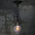Cast gas pendants / ceiling lamp ca. 1900 Cast Iron top with clear cut glass shade Diameter ceiling plate 19 cm E27 / E26...
