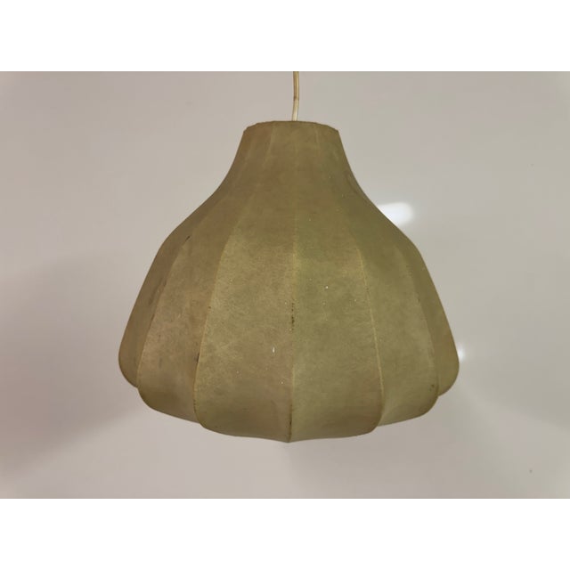 Mid-Century Modern Vintage Italian Bell-Shaped Cocoon Lamp Pendant, 1960s For Sale - Image 3 of 11