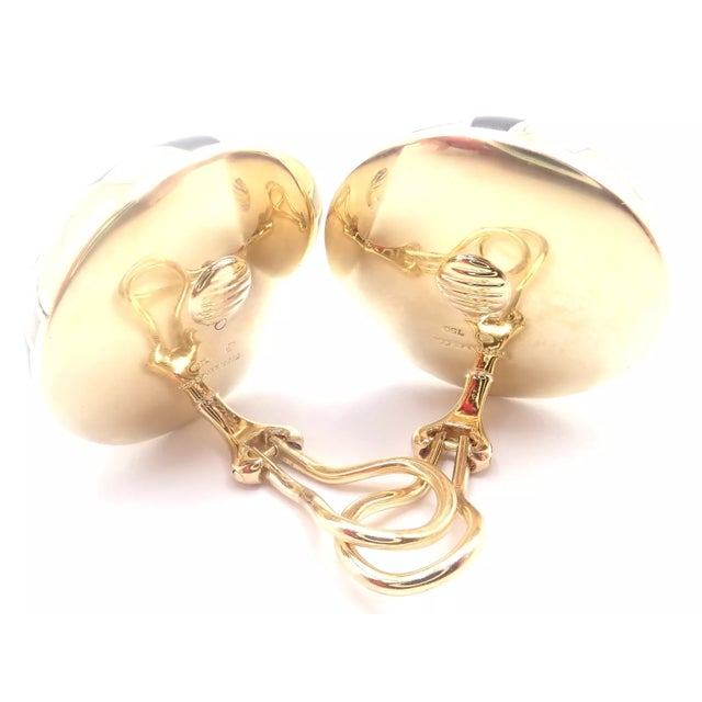 Tiffany and Co. Late 20th Century Tiffany & Co. Angela Cummings Gold, Mother of Pearl, Black Jade Checkerboard Earrings - 2 Pieces For Sale - Image 4 of 9