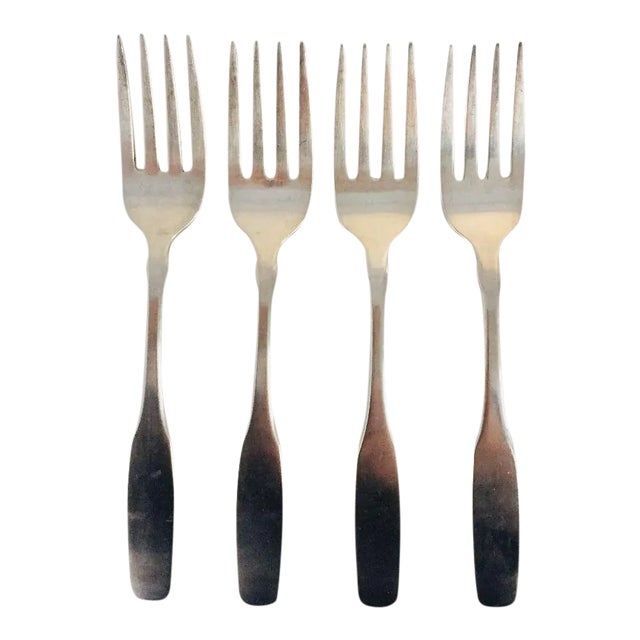 Oneida Paul Revere Fine Flatware Set Set of 4 Salad Forks 18/8