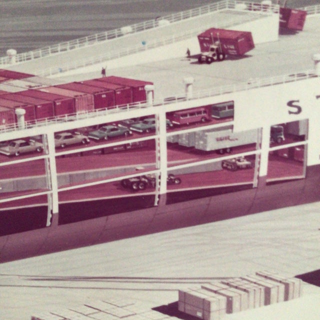 1950s States Steamship Company Cargo Ship Breakaway Drawing at San Francisco Bay For Sale - Image 10 of 12