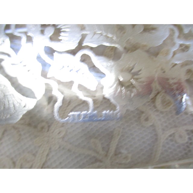 1930s Vintage Crystal & Sterling Overlay 4 Compartment Relish Dish For Sale - Image 5 of 5