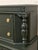 Dark Green Antique Hunter Green Highboy Dresser With Ornate Carved Details For Sale - Image 8 of 11
