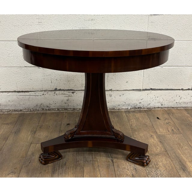 Alfonso Marina Biedermeier Regency Directoire Style Fruitwood Center Lamp Table For Sale - Image 10 of 18