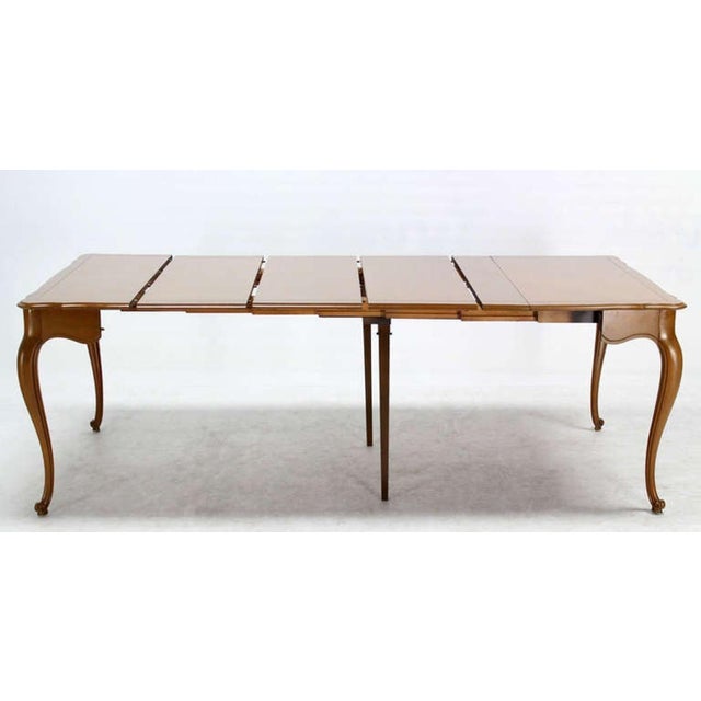 1960s French Provincial Flip Top Console Dining Table w/ Three Leaves Extensions MINT! For Sale - Image 5 of 10