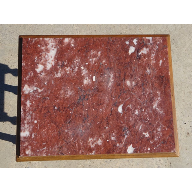 Louis XVI Bedside Table in Walnut and Marble For Sale - Image 9 of 18