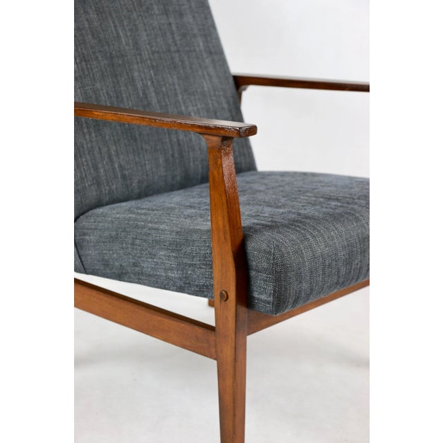 1970s Vintage Black Club Armchair, 1970s For Sale - Image 5 of 13